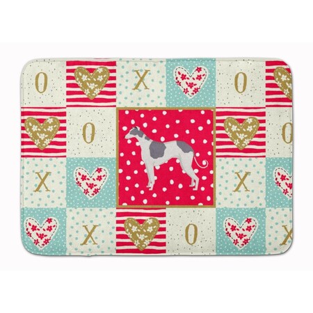 Carolines Treasures 19 x 27 in. Greyhound Love Machine Washable Memory Foam Mat CK5933RUG